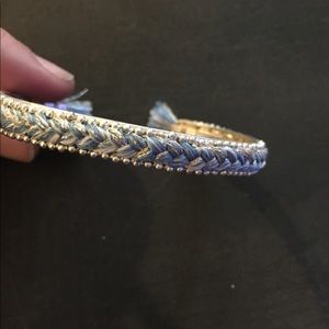 Silver with thread detail bracelet